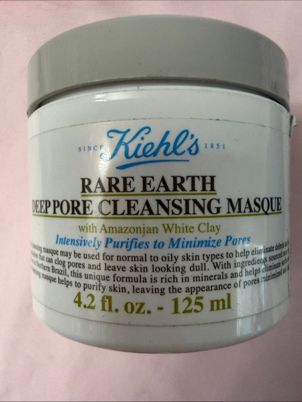 Kiehl's Rare Earth Deep Pore Cleansing Masque — White and Gray